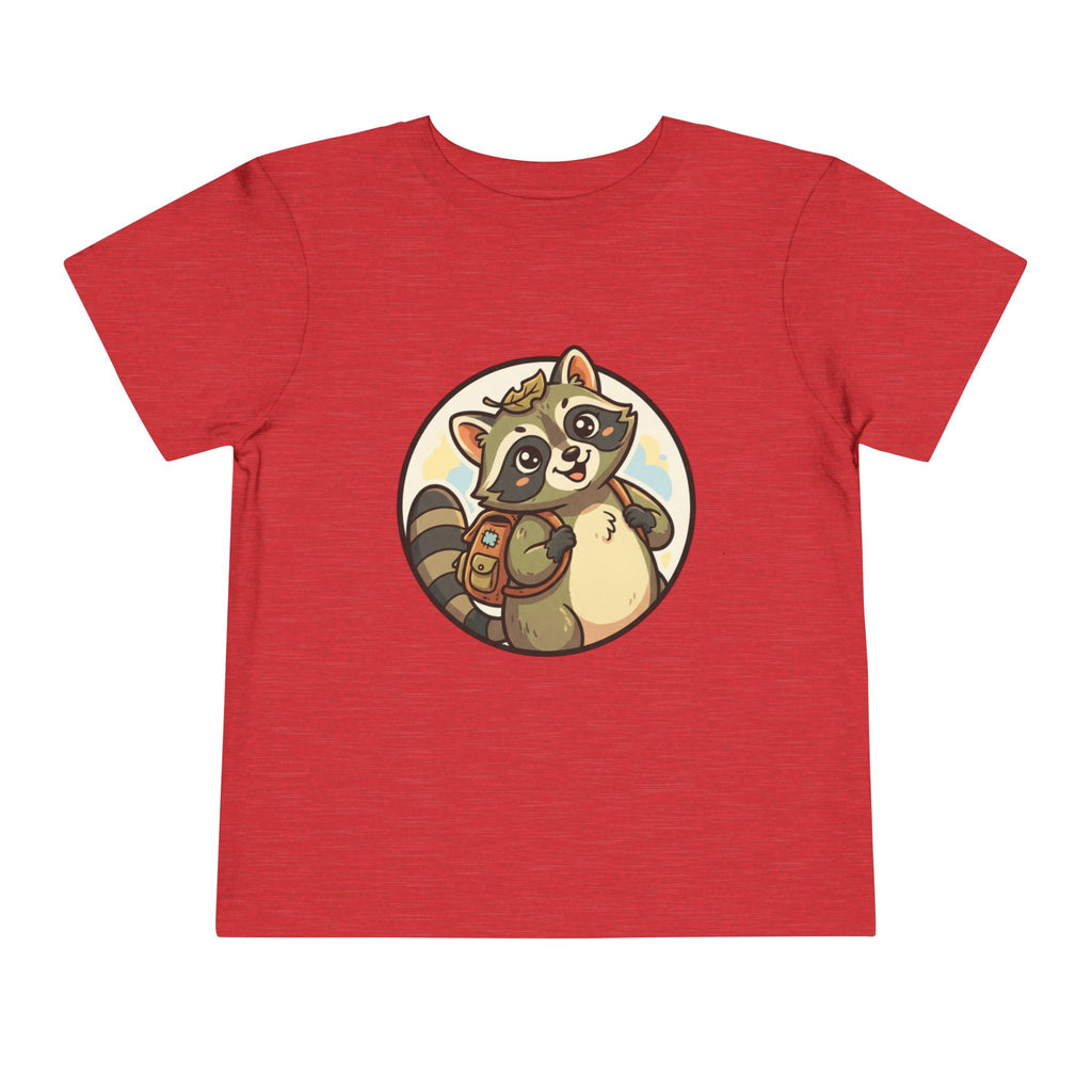 Moonie Toddler Short Sleeve Tee – Explorer Raccoon