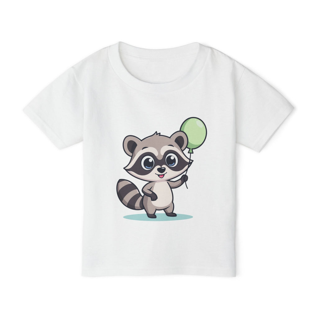 Moonie Kids’ T‑Shirt – Raccoon Balloon Edition