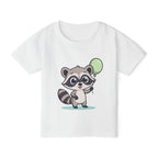 Moonie Kids’ T‑Shirt – Raccoon Balloon Edition