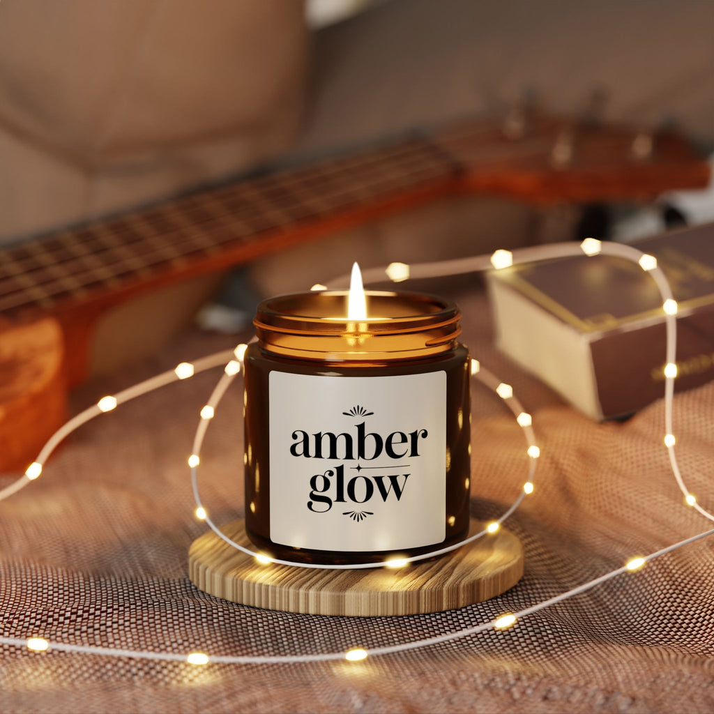 Scented Soy Candle – Amber Jar Collection