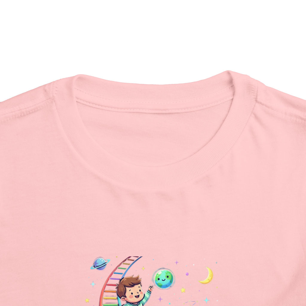 Moonie Toddler Short Sleeve Tee – Rainbow Ladder to the Stars