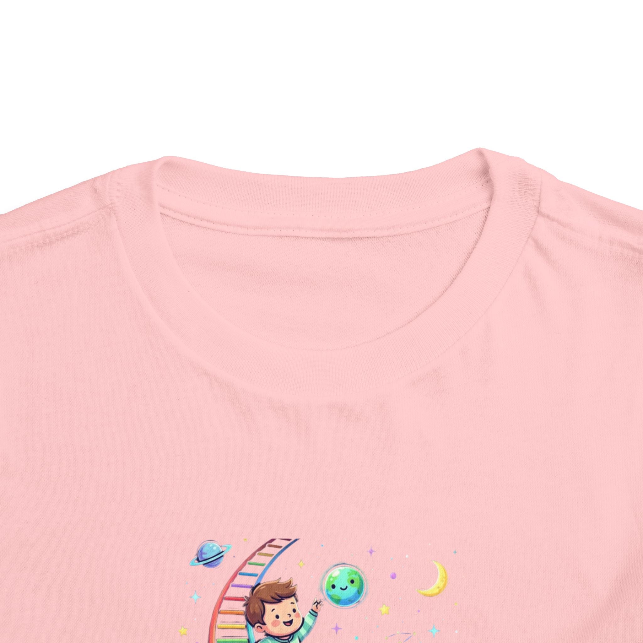 Moonie Toddler Short Sleeve Tee – Rainbow Ladder to the Stars