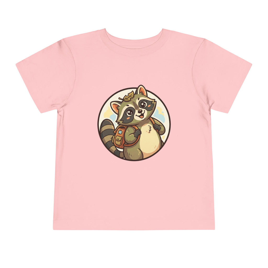 Moonie Toddler Short Sleeve Tee – Explorer Raccoon