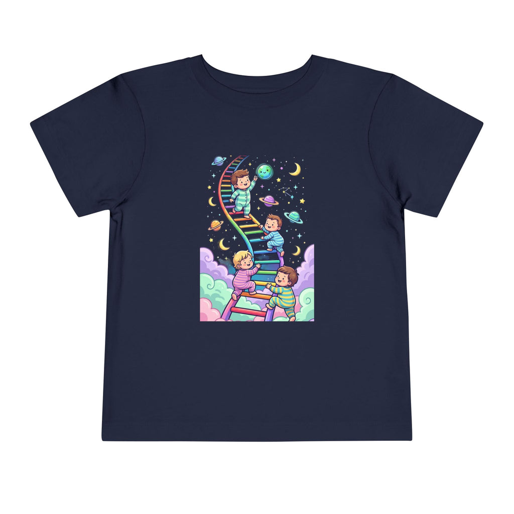 Moonie Toddler Short Sleeve Tee – Rainbow Ladder to the Stars