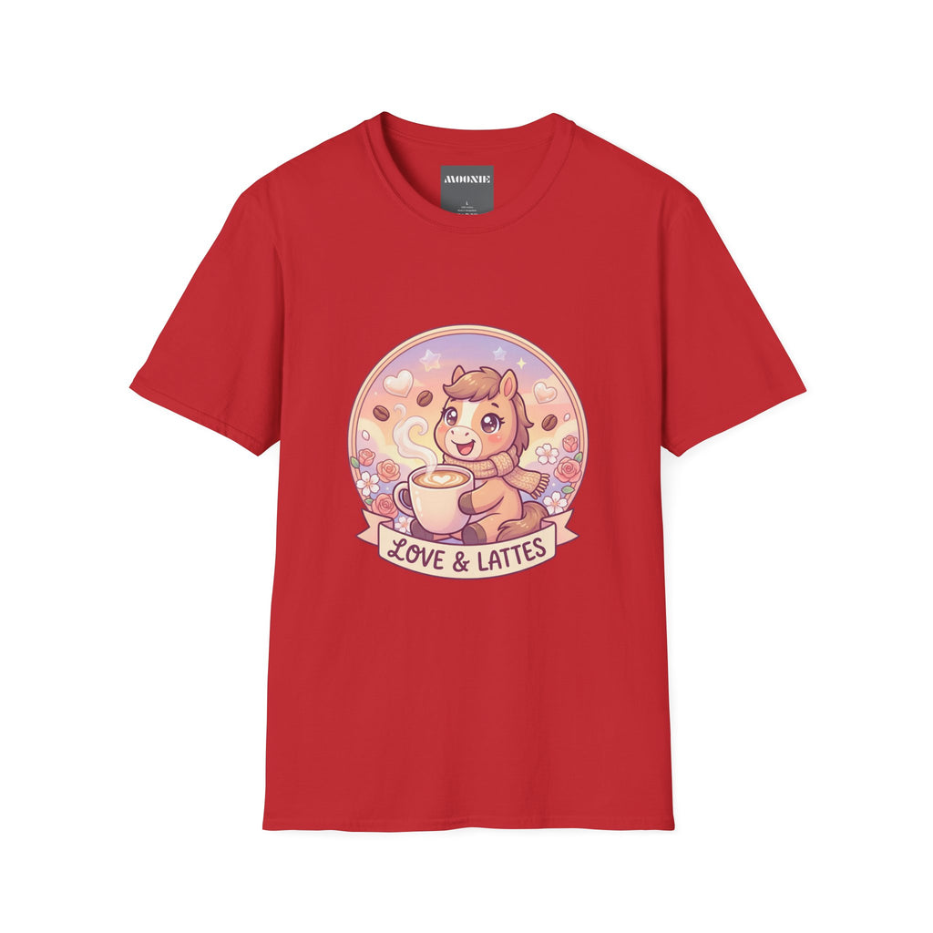 Women Softstyle Tee – Coffee & Horsie Charm