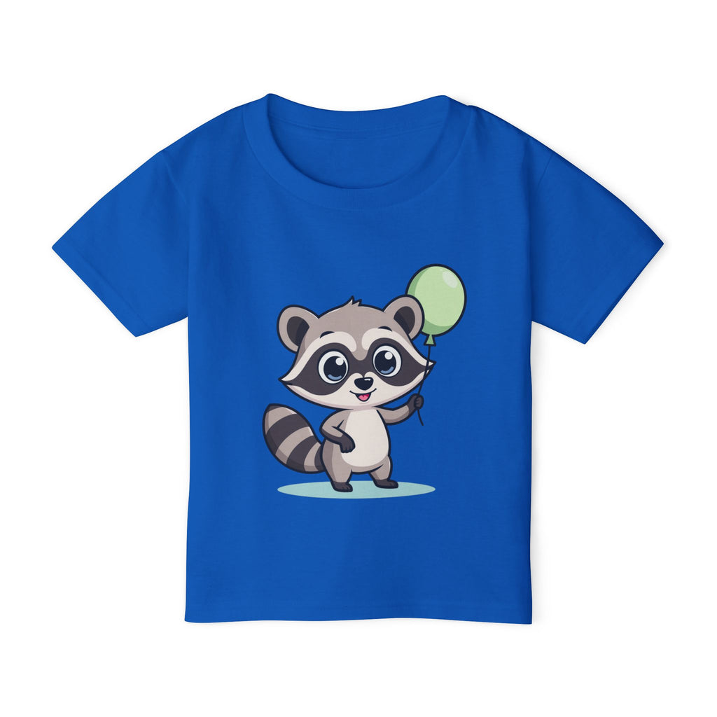 Moonie Kids’ T‑Shirt – Raccoon Balloon Edition