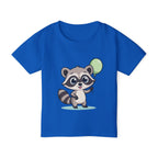 Moonie Kids’ T‑Shirt – Raccoon Balloon Edition