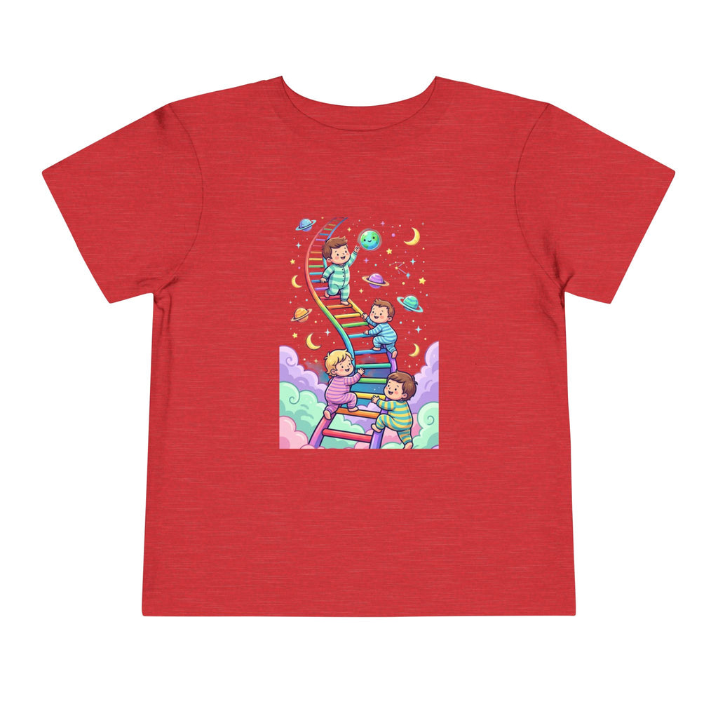 Moonie Toddler Short Sleeve Tee – Rainbow Ladder to the Stars