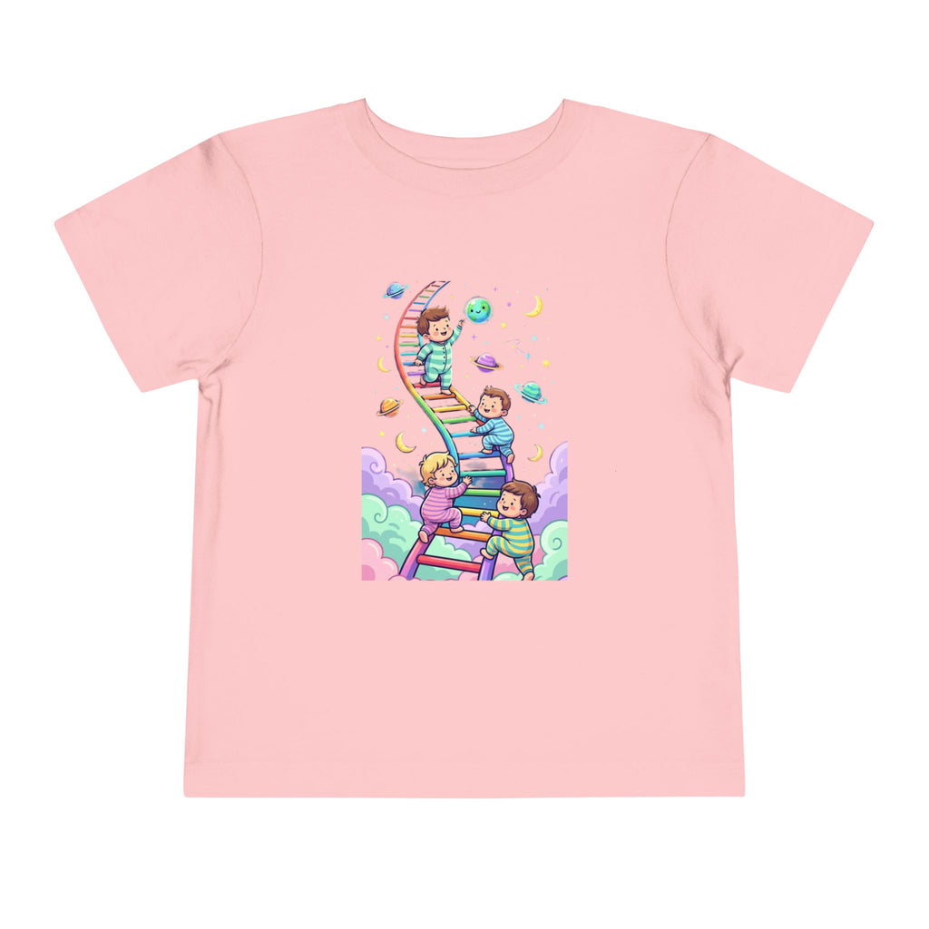 Moonie Toddler Short Sleeve Tee – Rainbow Ladder to the Stars