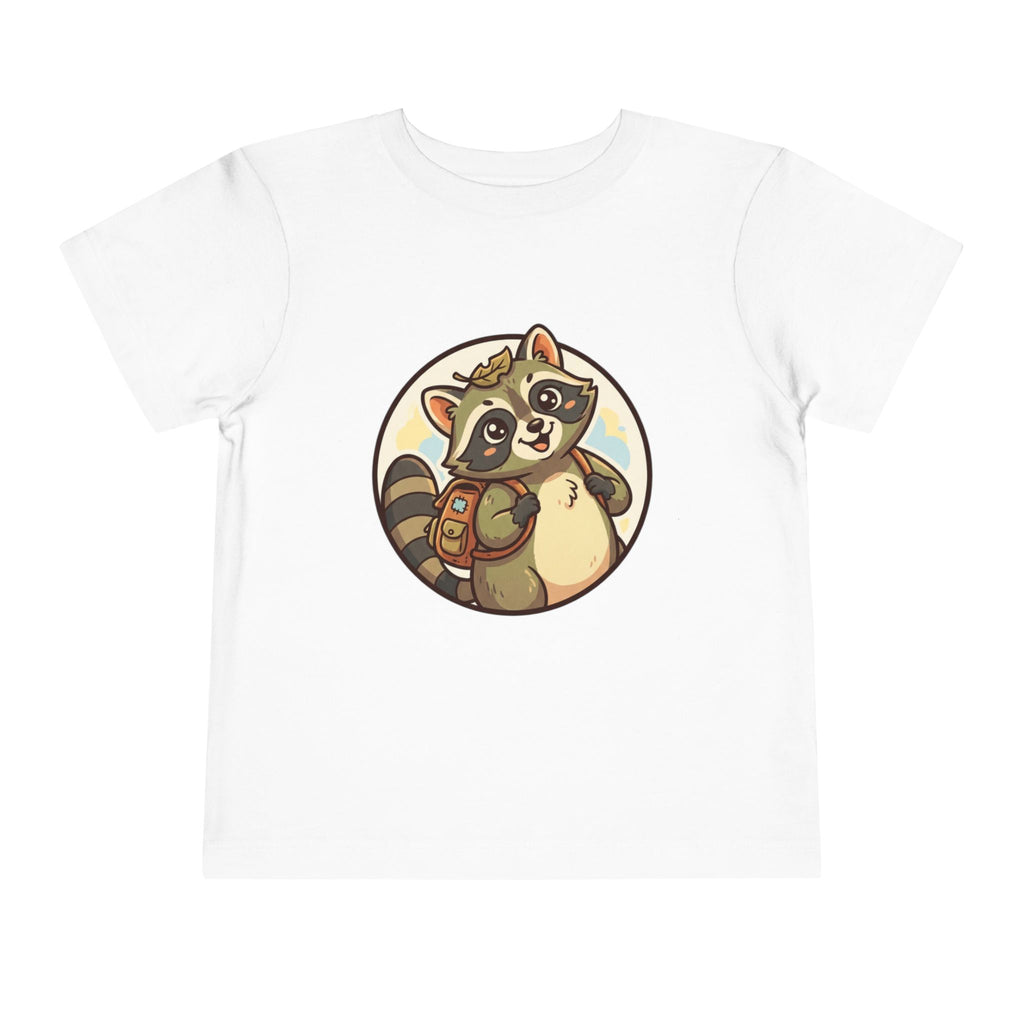 Moonie Toddler Short Sleeve Tee – Explorer Raccoon