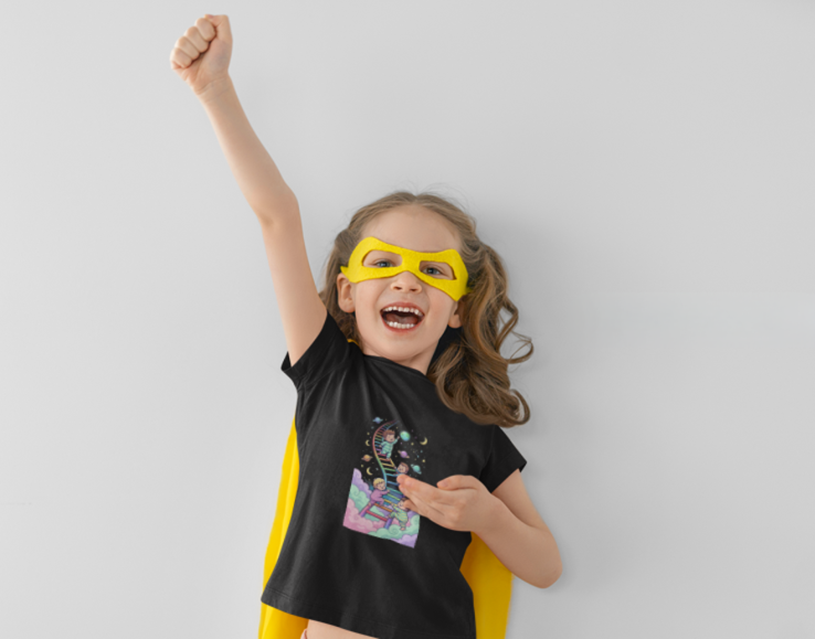 Moonie Toddler Short Sleeve Tee – Rainbow Ladder to the Stars