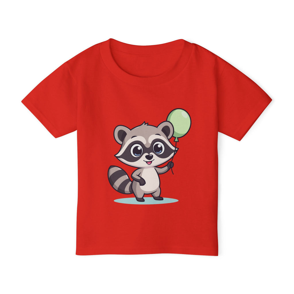 Moonie Kids’ T‑Shirt – Raccoon Balloon Edition