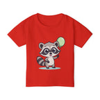 Moonie Kids’ T‑Shirt – Raccoon Balloon Edition