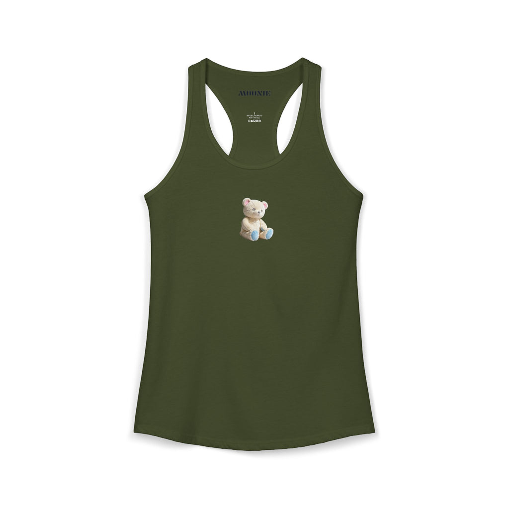 Moonie Women’s Ideal Racerback Tank | Cozy Bear Design