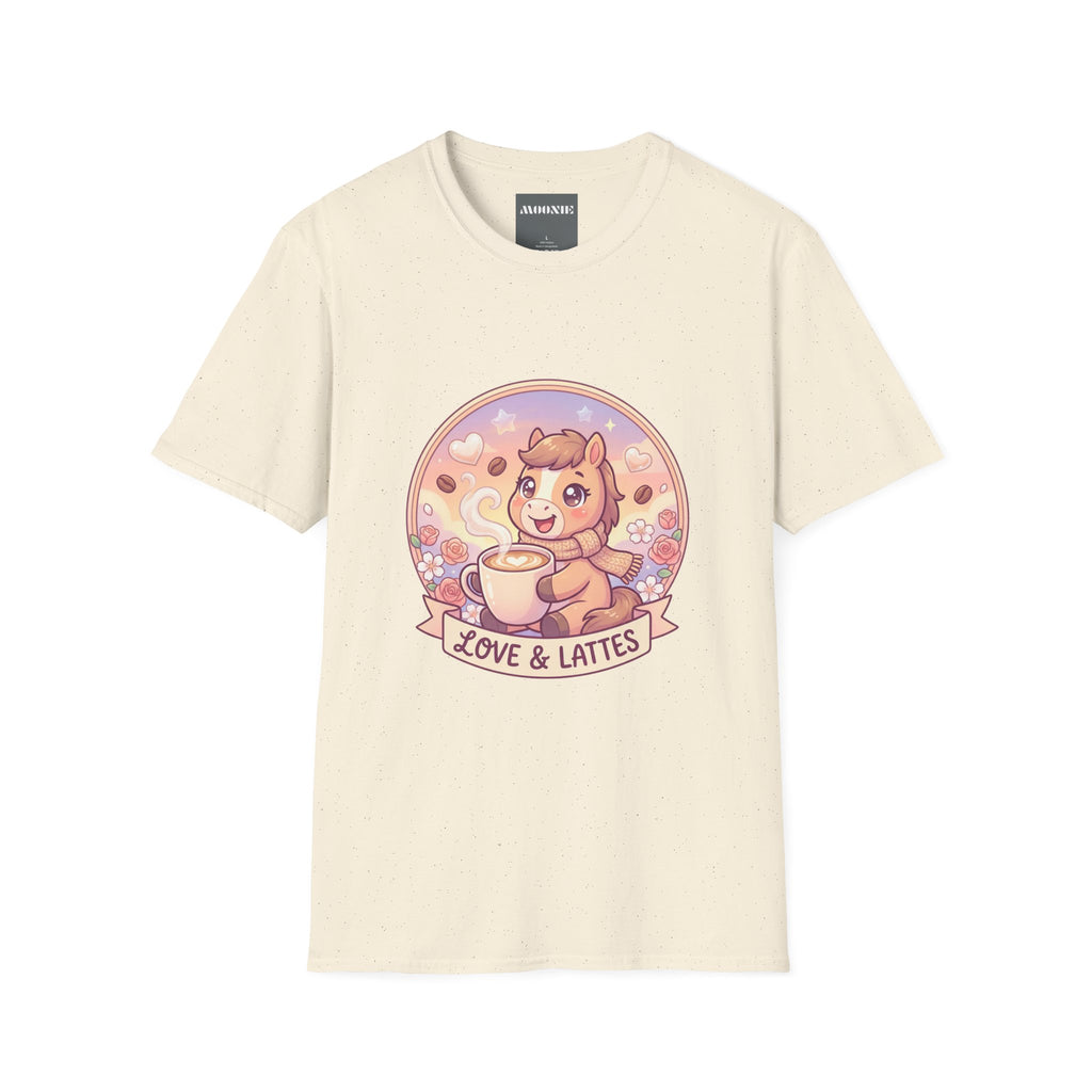 Women Softstyle Tee – Coffee & Horsie Charm
