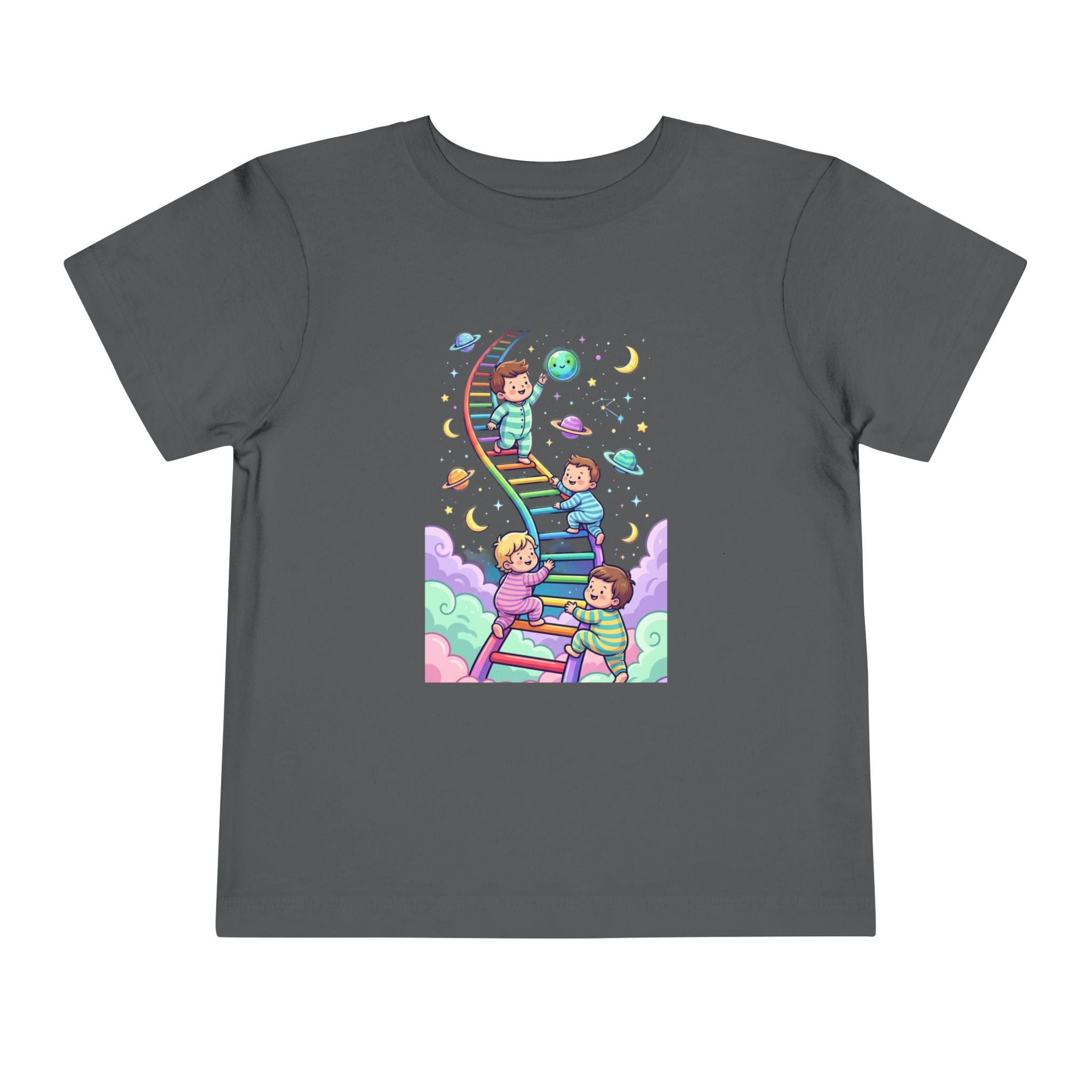 Moonie Toddler Short Sleeve Tee – Rainbow Ladder to the Stars