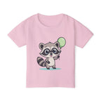 Moonie Kids’ T‑Shirt – Raccoon Balloon Edition
