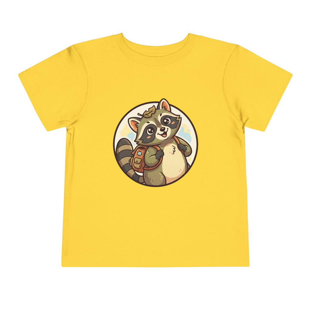 Moonie Toddler Short Sleeve Tee – Explorer Raccoon