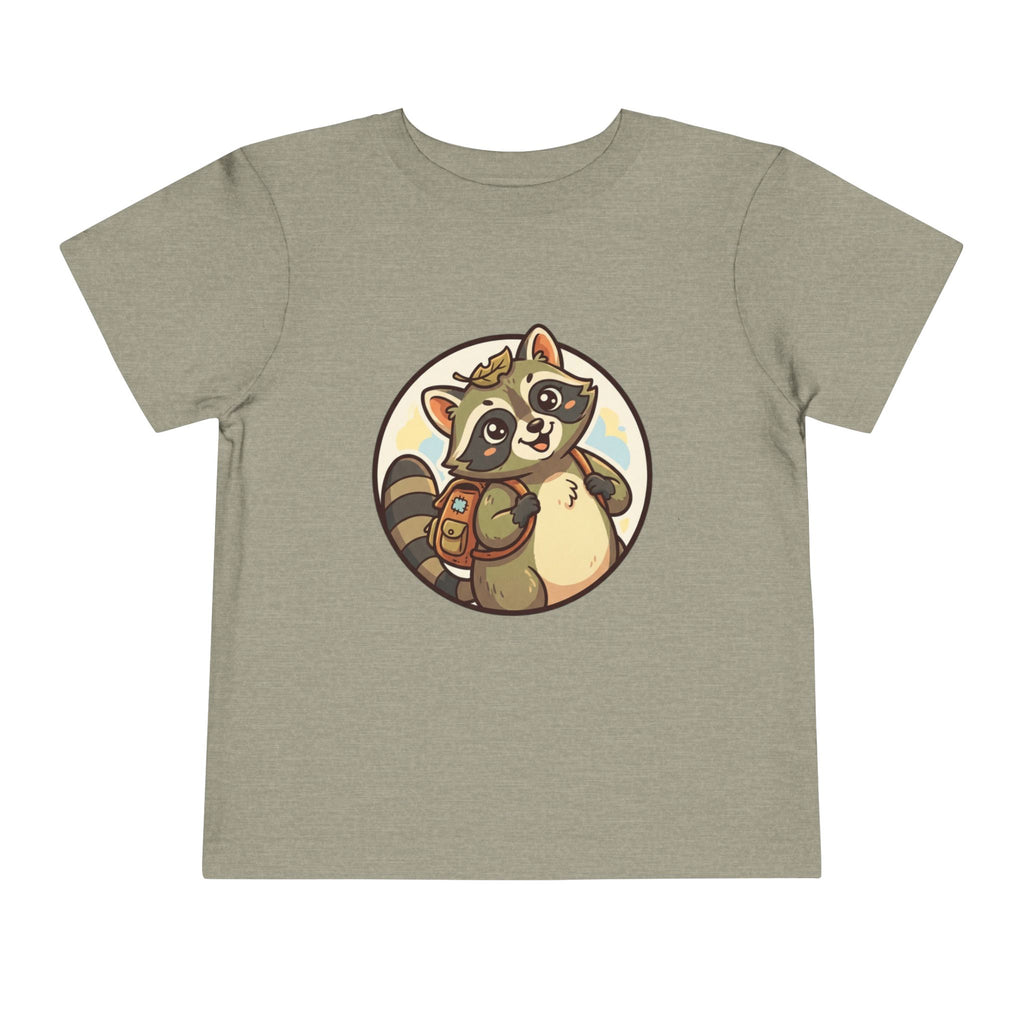 Moonie Toddler Short Sleeve Tee – Explorer Raccoon