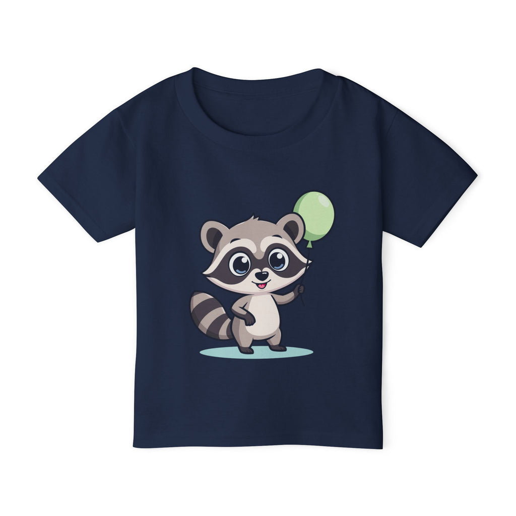Moonie Kids’ T‑Shirt – Raccoon Balloon Edition