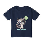 Moonie Kids’ T‑Shirt – Raccoon Balloon Edition