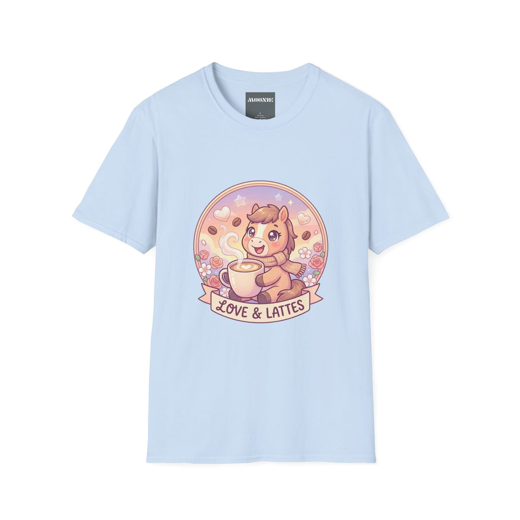 Women Softstyle Tee – Coffee & Horsie Charm