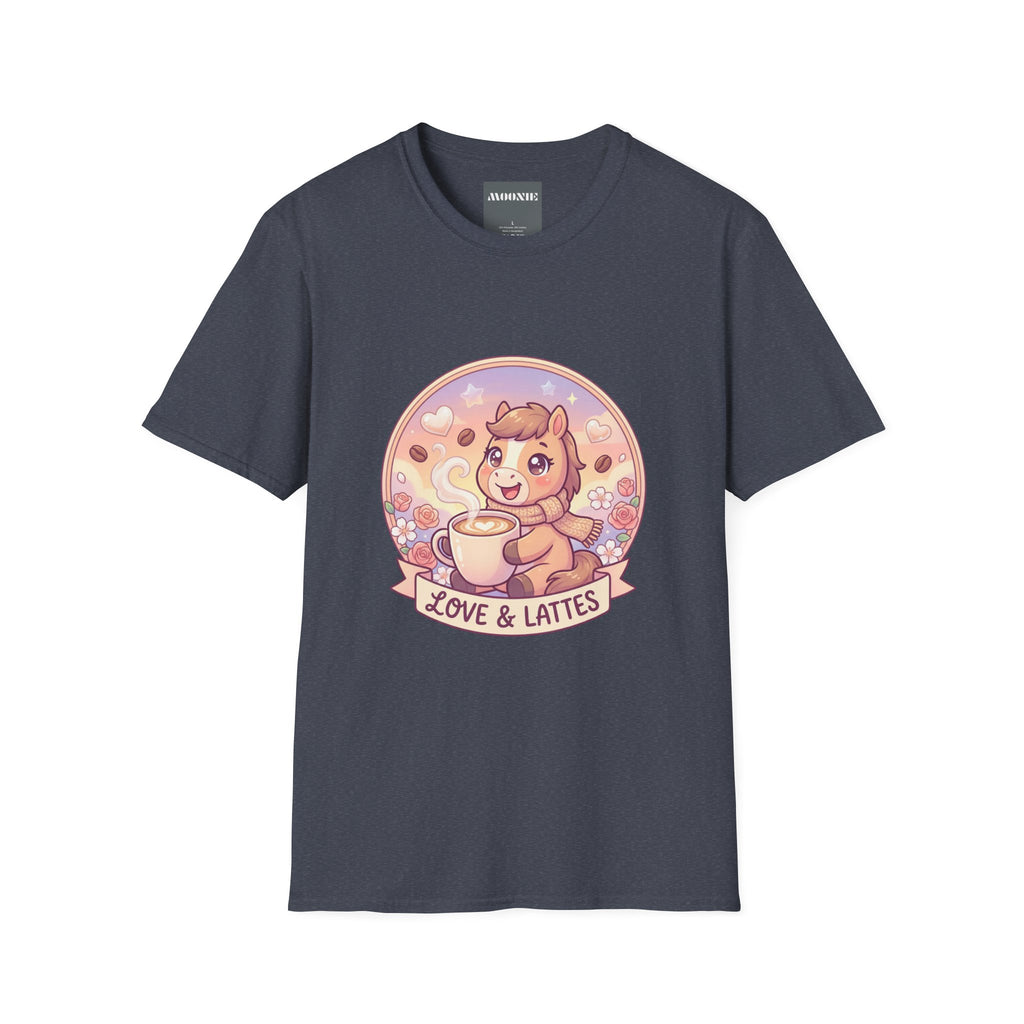 Women Softstyle Tee – Coffee & Horsie Charm