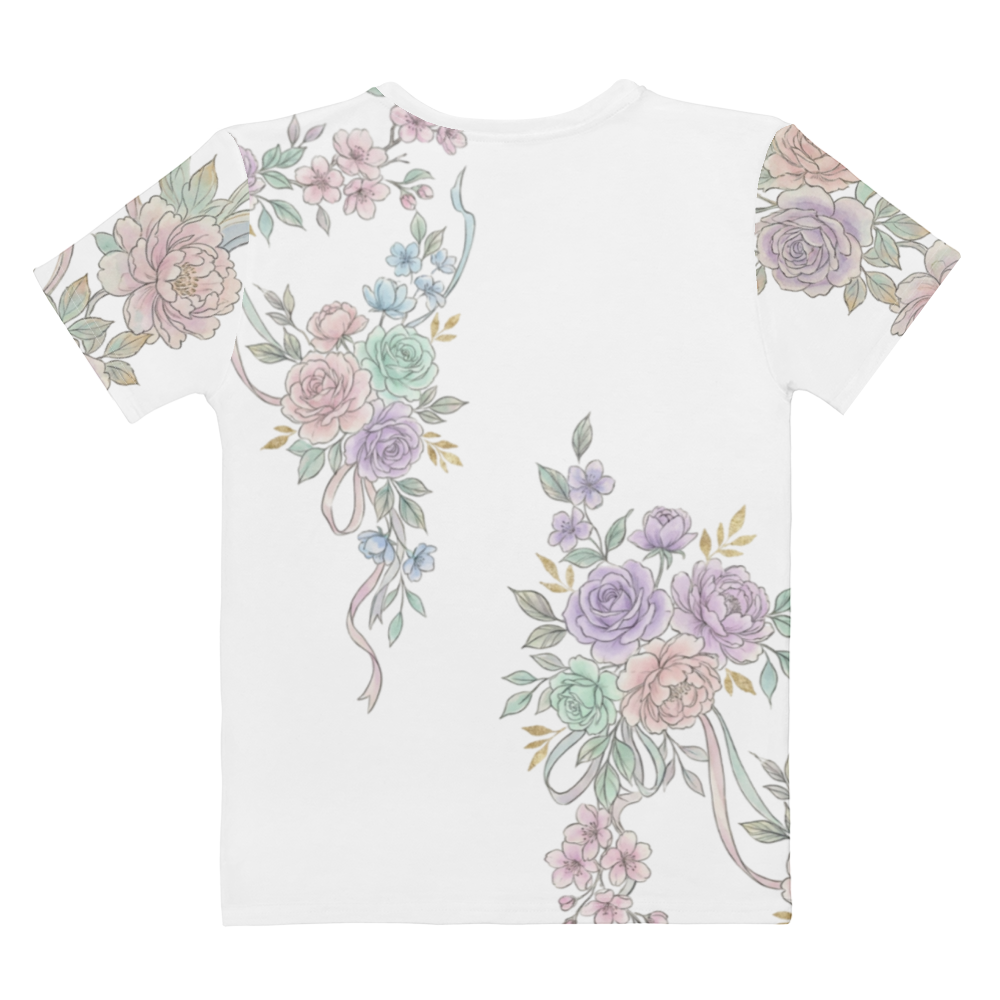 Women’s cotton crew neck t-shirt | Flowery Bloom